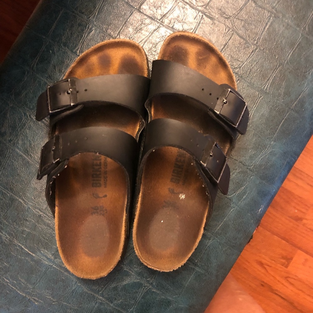 Size 36 Black leather Birkenstock.